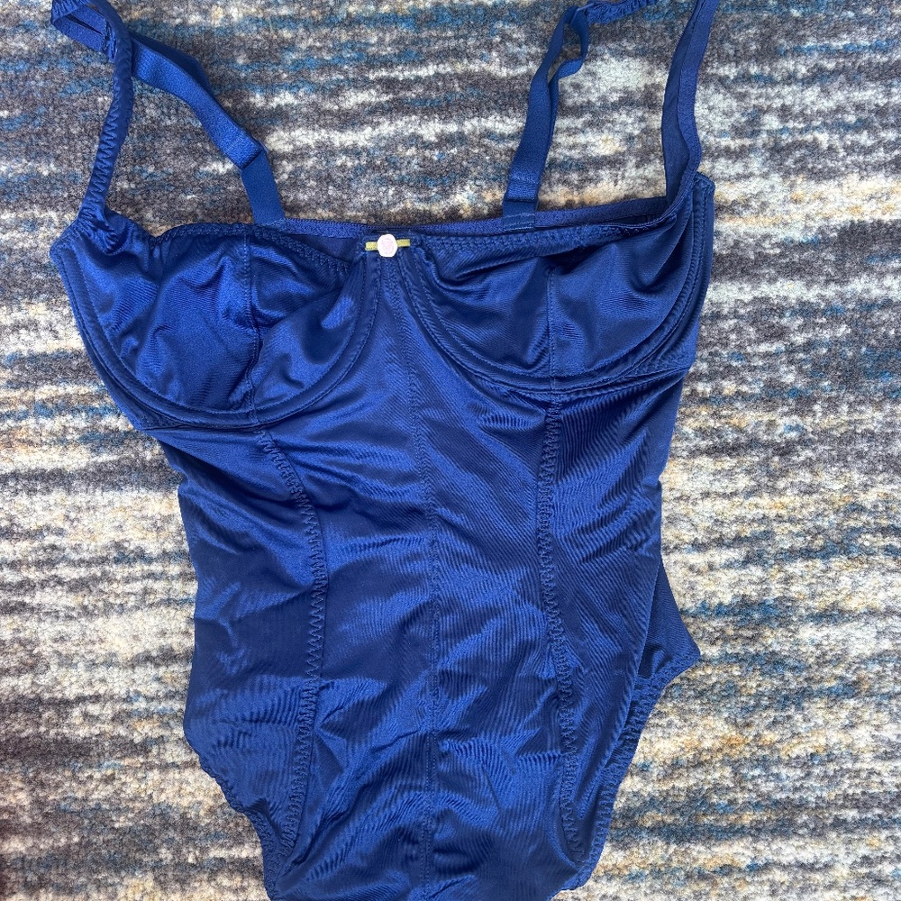 Skims blue bustier top
